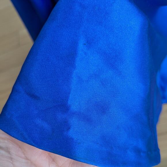 Vintage Cache Prom Dress Maxi Gown 4 Blue Y2K Silk Satin Movie Star Slip Glam - Picture 7 of 16